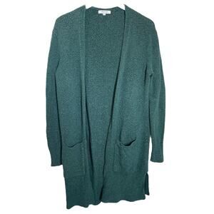 Madewell Open Front Long Cardigan Sweater XXS Green